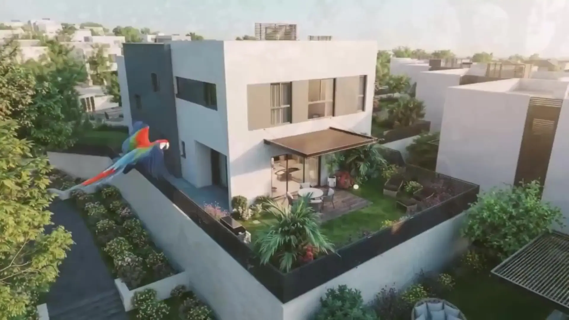 הדמיה של בית עם גינה בפרויקט נופים במגדל העמק